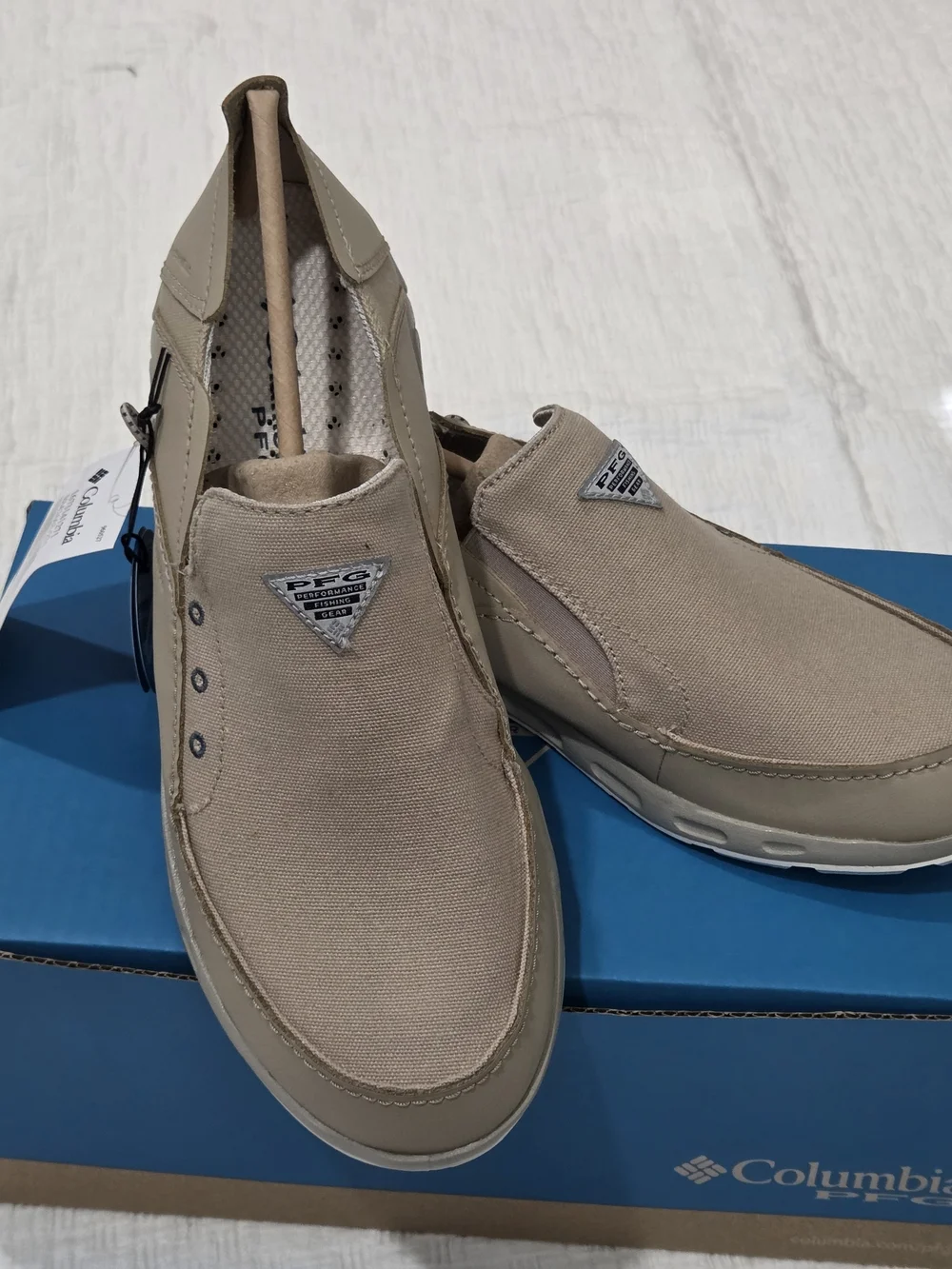 Columbia Bahama Vent PFG Men's Casual Slip-On Shoes - Fossil/Whale